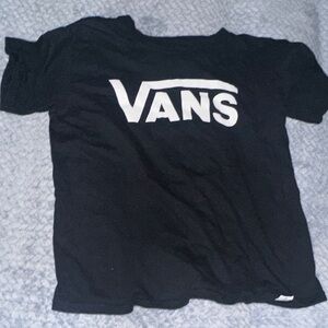 Vans Kids Black and White Logo Tee
